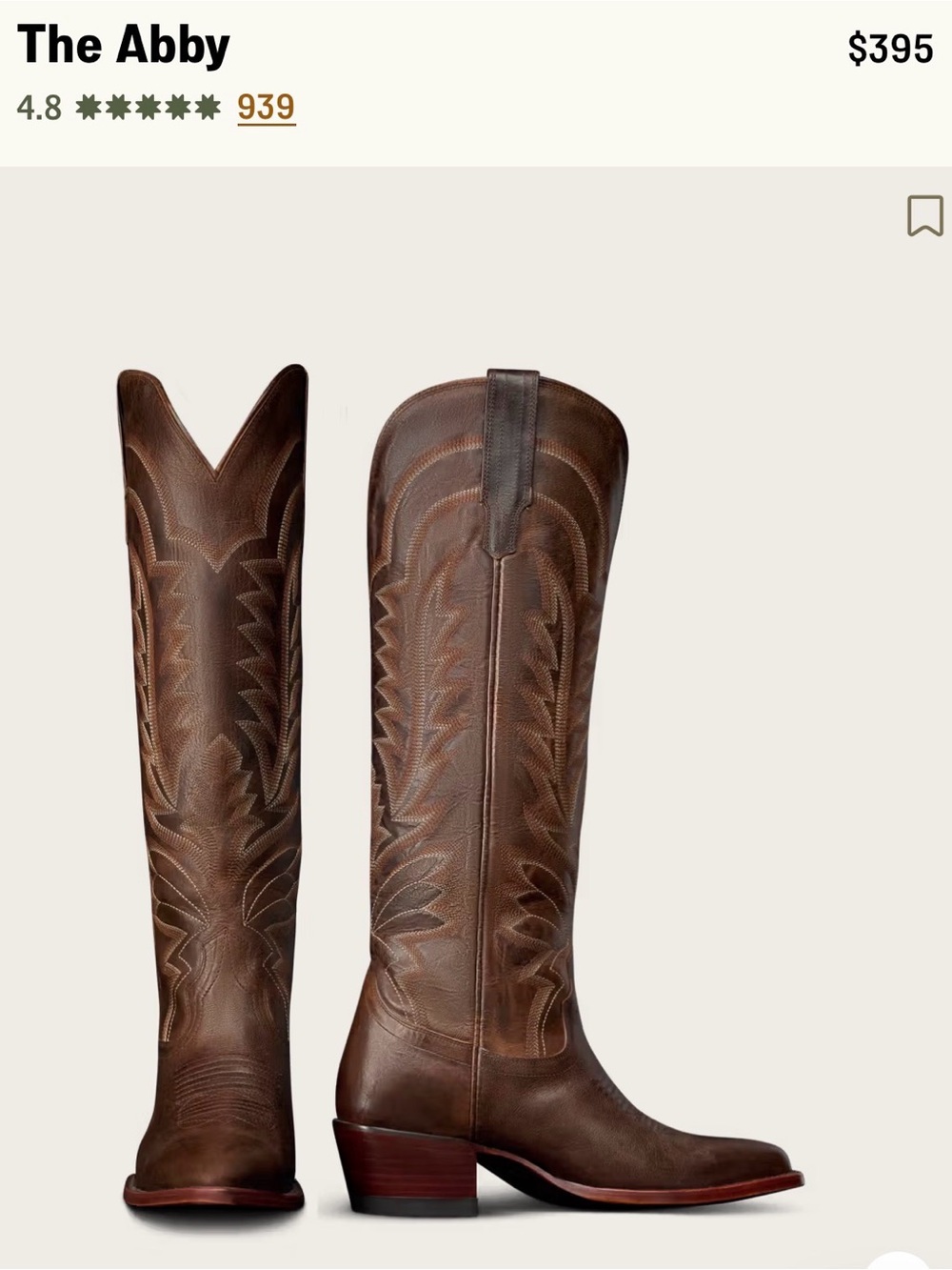 The Abby Tall Goat Leather Cowboy Boots